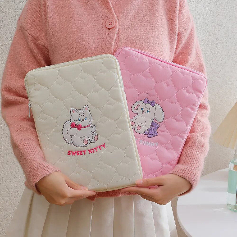 Cute Korean Ins Laptop / Ipad Pouch Case Holder 11 Inch Bag by The Kawaii Shoppu | The Kawaii Shoppu