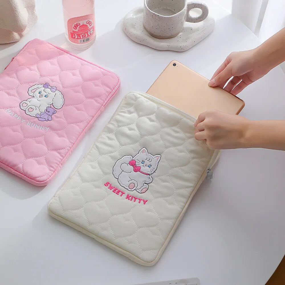 Cute Korean Ins Laptop / Ipad Pouch Case Holder 11 Inch Bag by The Kawaii Shoppu | The Kawaii Shoppu