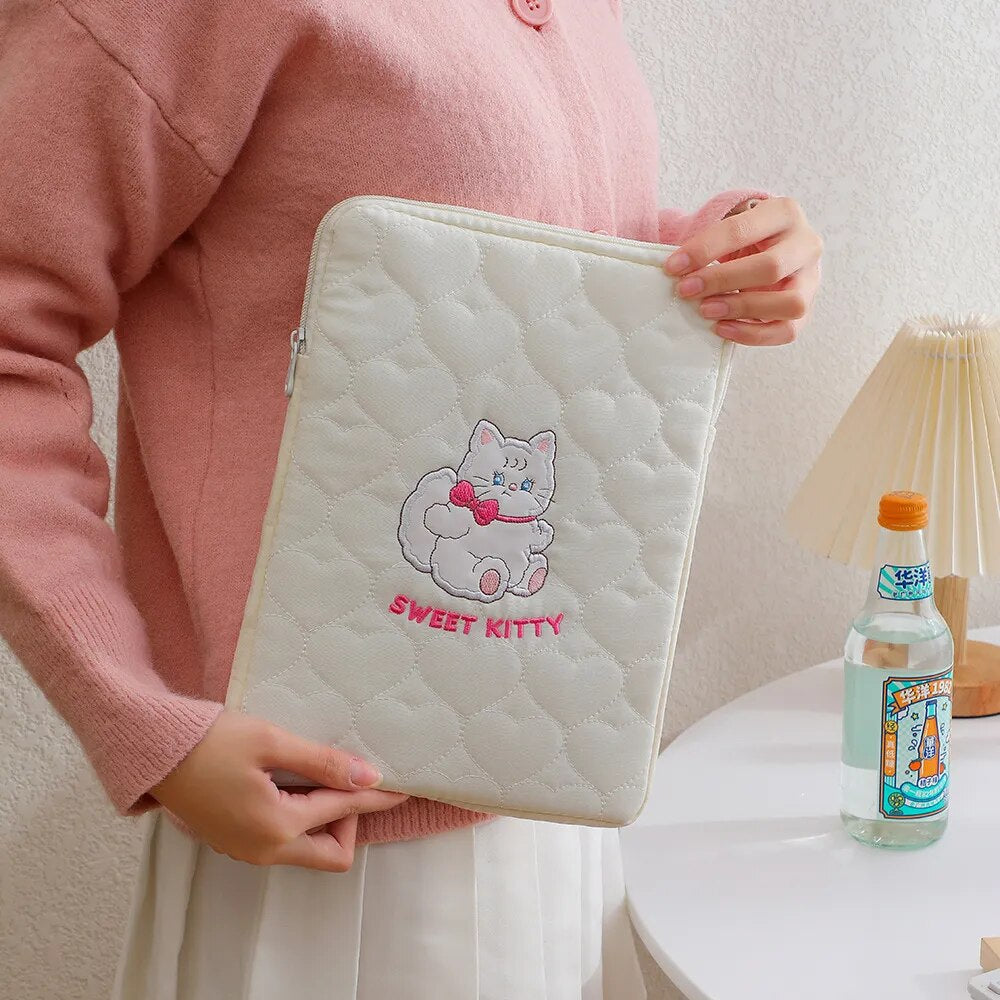 Cute Korean Ins Laptop / Ipad Pouch Case Holder 11 Inch Bag by The Kawaii Shoppu | The Kawaii Shoppu