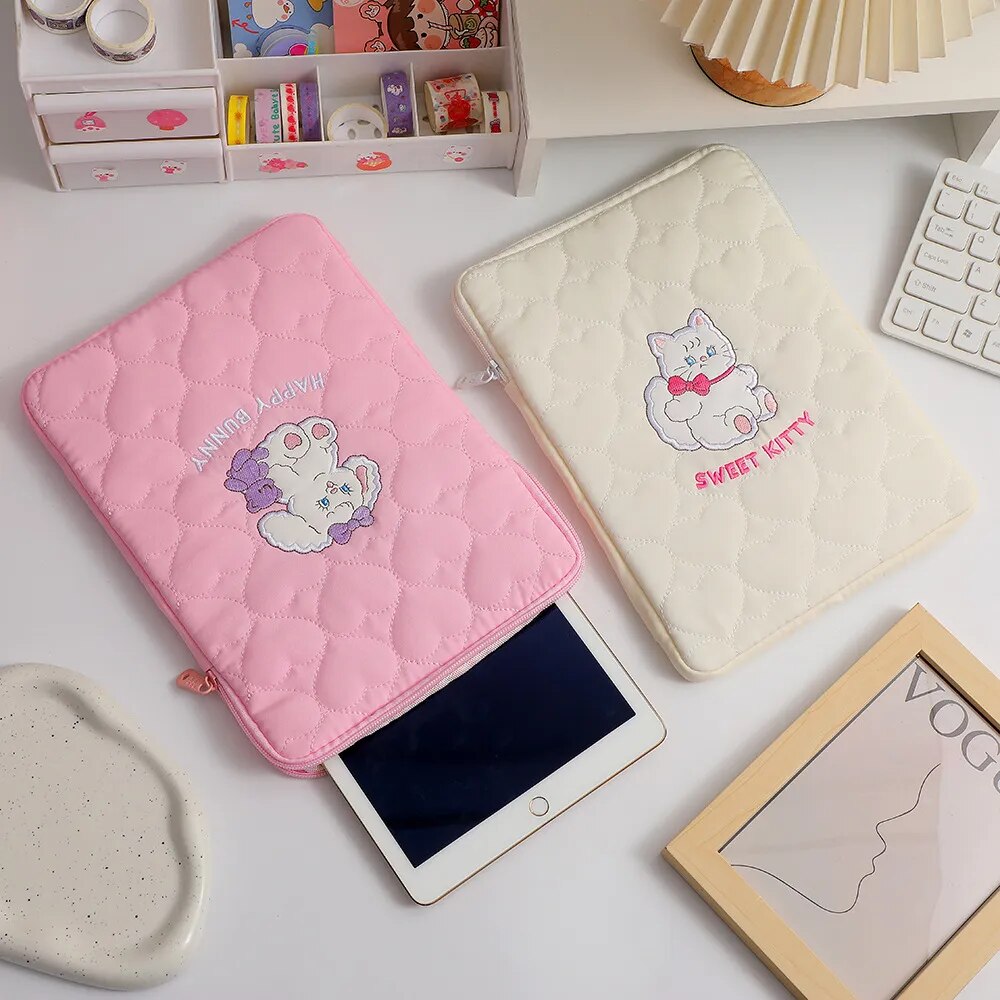 Cute Korean Ins Laptop / Ipad Pouch Case Holder 11 Inch Bag by The Kawaii Shoppu | The Kawaii Shoppu