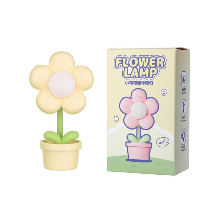Cute Mini LED Daisy Flower Table Lamp Bedside Night Light Light by The Kawaii Shoppu | The Kawaii Shoppu