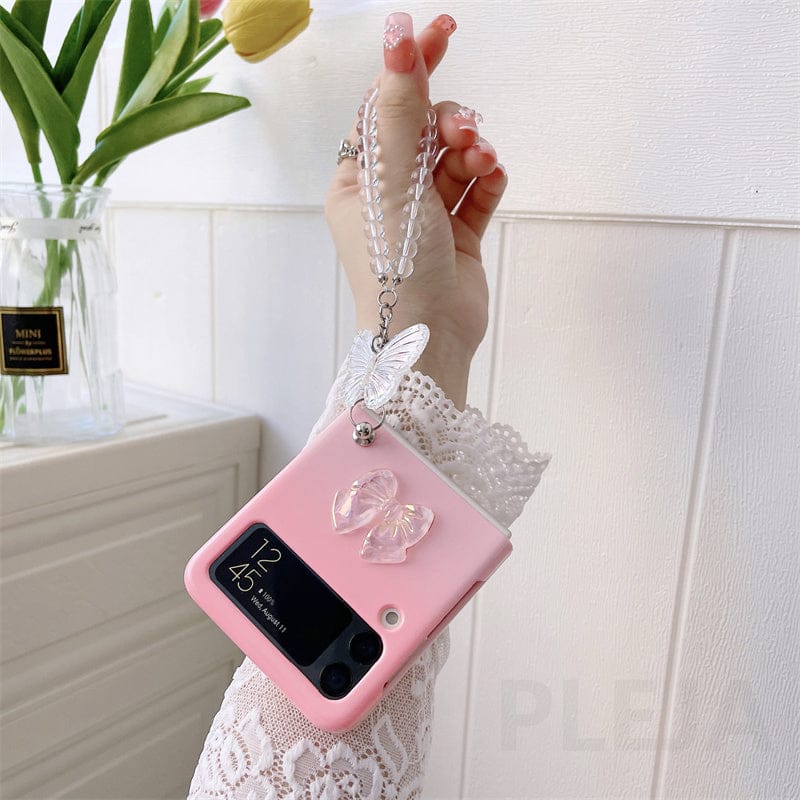 Cute Pastel Butterfly Bracelet Phone Case Samsung Galaxy Z Flip 3 For Z Flip 3 Phone Cases & Covers The Kawaii Shoppu