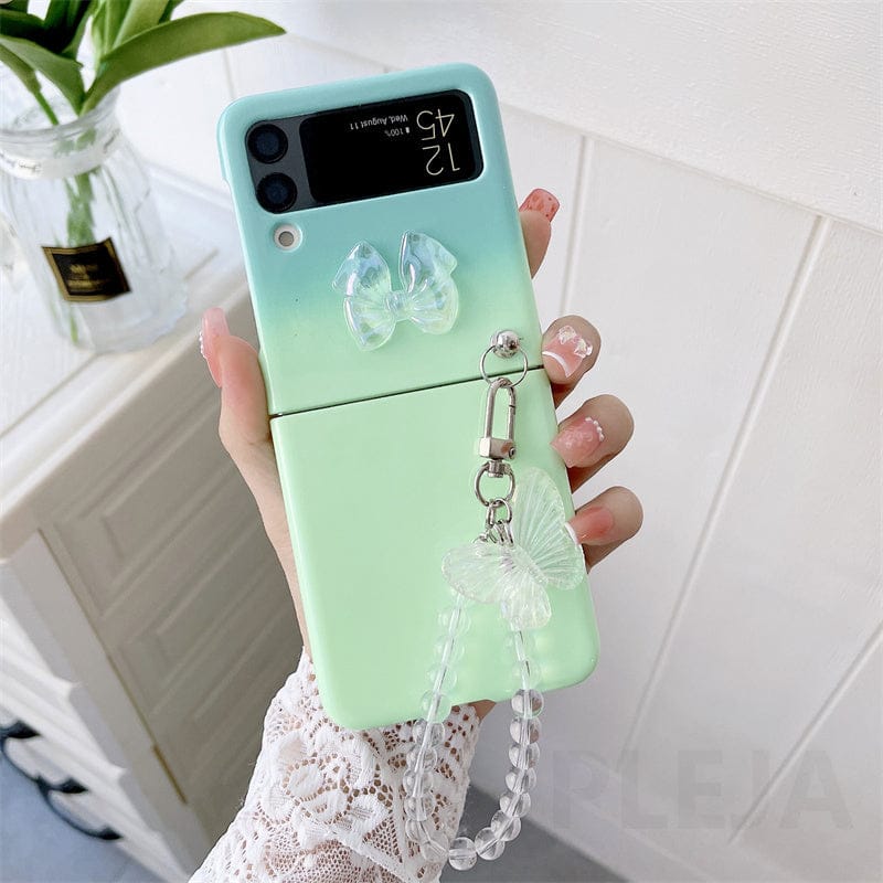 Cute Pastel Butterfly Bracelet Phone Case Samsung Galaxy Z Flip 3 For Z Flip 3 Phone Cases & Covers The Kawaii Shoppu