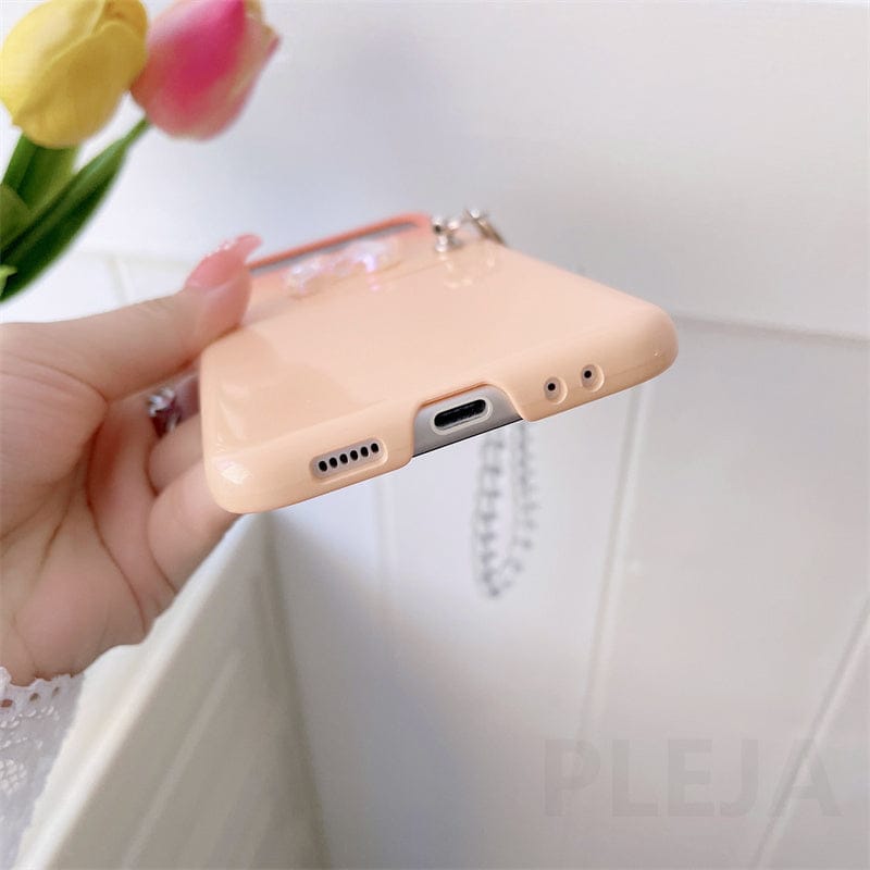 Cute Pastel Butterfly Bracelet Phone Case Samsung Galaxy Z Flip 3 For Z Flip 3 Phone Cases & Covers The Kawaii Shoppu