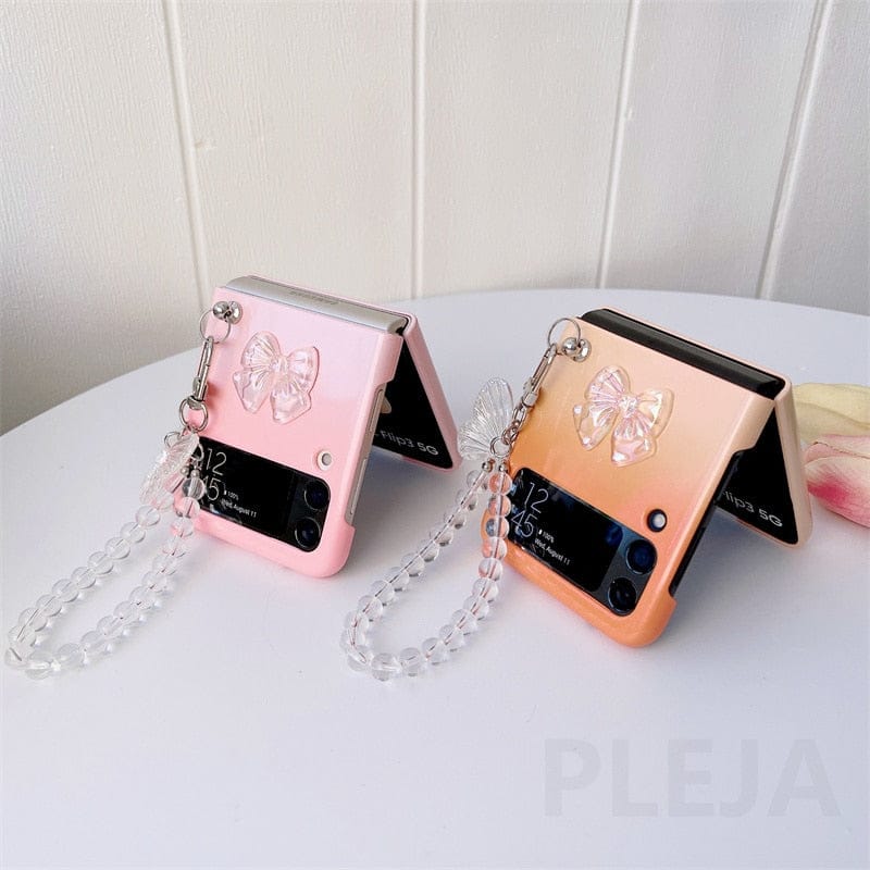 Cute Pastel Butterfly Bracelet Phone Case Samsung Galaxy Z Flip 3 For Z Flip 3 Phone Cases & Covers The Kawaii Shoppu