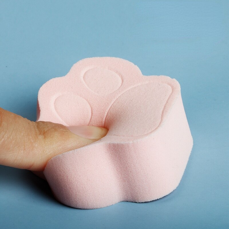 Cute Pink Cat Paw Shape Cosmetic Puff Beauty Accessory by The Kawaii Shoppu | The Kawaii Shoppu