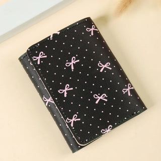 Cute Pink Floral Bow Wallet