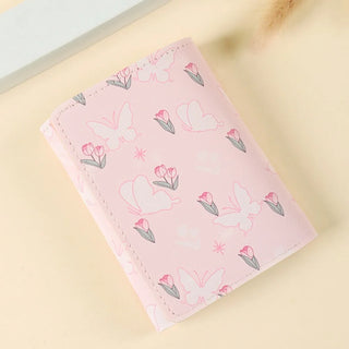 Cute Pink Floral Bow Wallet