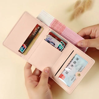 Cute Pink Floral Bow Wallet
