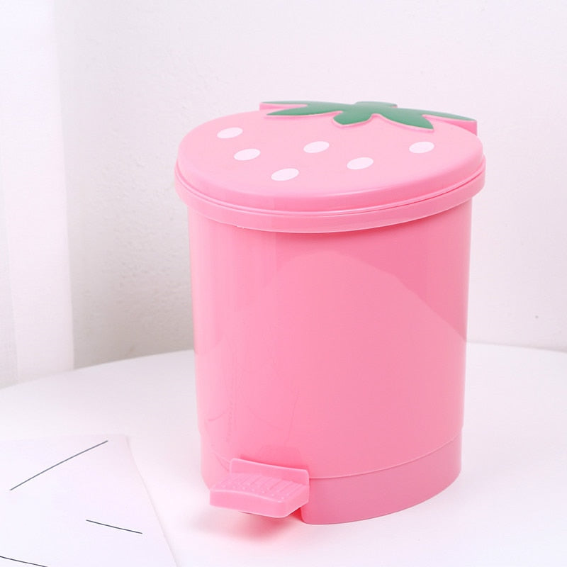 Cute Pink Red Strawberry Waste Bin Home & Kitchen by The Kawaii Shoppu | The Kawaii Shoppu