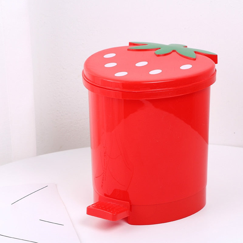 Cute Pink Red Strawberry Waste Bin Home & Kitchen by The Kawaii Shoppu | The Kawaii Shoppu