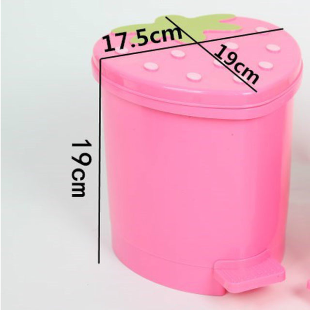 Cute Pink Red Strawberry Waste Bin Large Pink Home & Kitchen by The Kawaii Shoppu | The Kawaii Shoppu