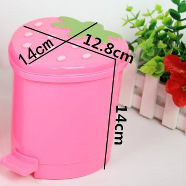 Cute Pink Red Strawberry Waste Bin S Pink Home & Kitchen by The Kawaii Shoppu | The Kawaii Shoppu