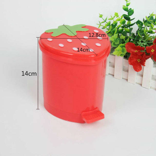 Cute Pink Red Strawberry Waste Bin S Red Home & Kitchen by The Kawaii Shoppu | The Kawaii Shoppu