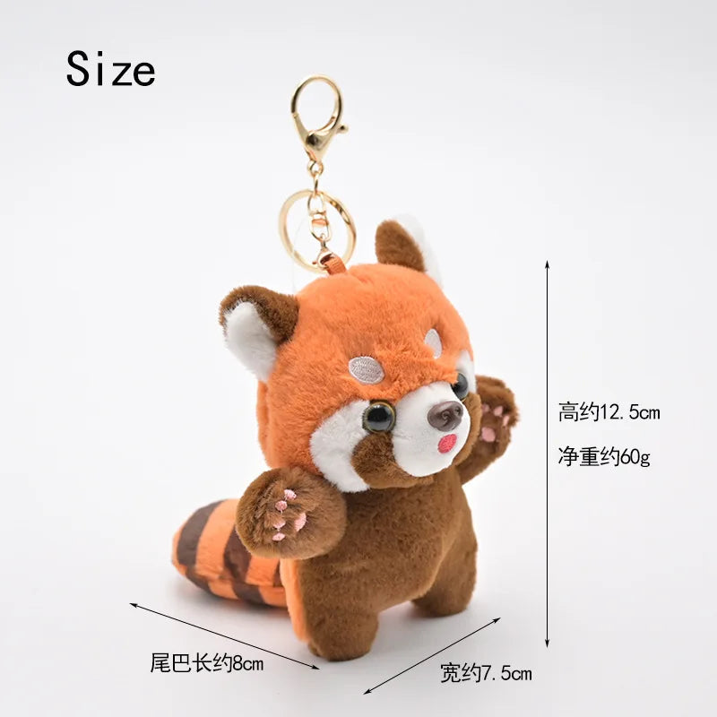 Cute Red Panda Plush Toy Pendant Keychain Red Panda Accessories by The Kawaii Shoppu | The Kawaii Shoppu