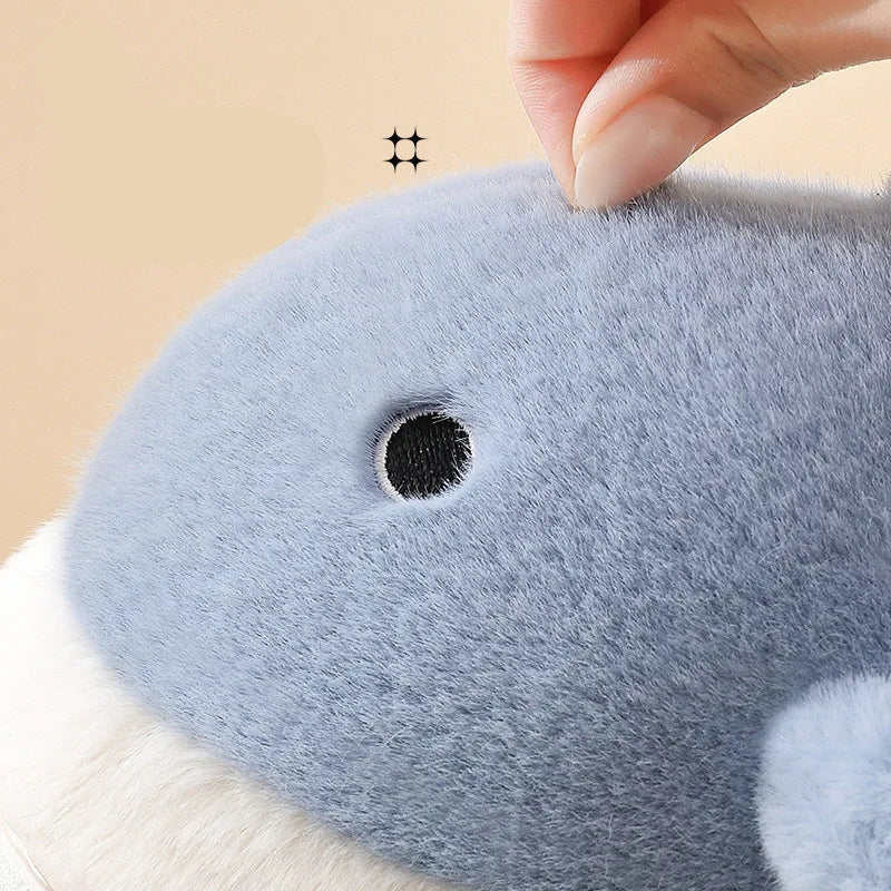 Cute Shark Fluffy Chunky Plushie Slippers by The Kawaii Shoppu | The Kawaii Shoppu