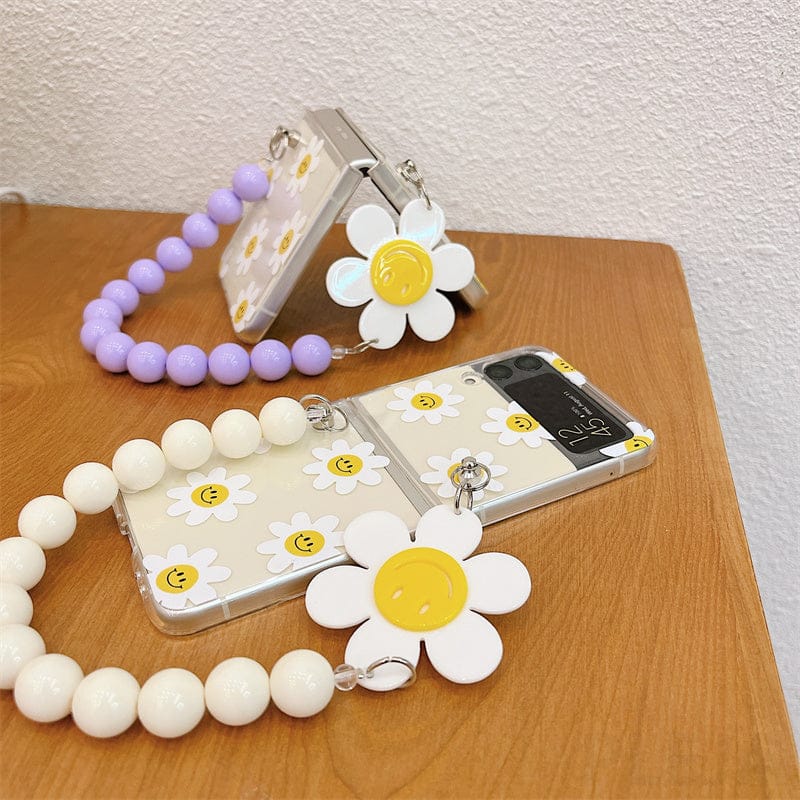 Cute Smile Sunflower Bracelet Phone Case Samsung Galaxy Z Flip 3 For Z Flip 3 Phone Cases & Covers The Kawaii Shoppu