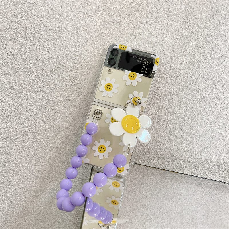 Cute Smile Sunflower Bracelet Phone Case Samsung Galaxy Z Flip 3 For Z Flip 3 Phone Cases & Covers The Kawaii Shoppu