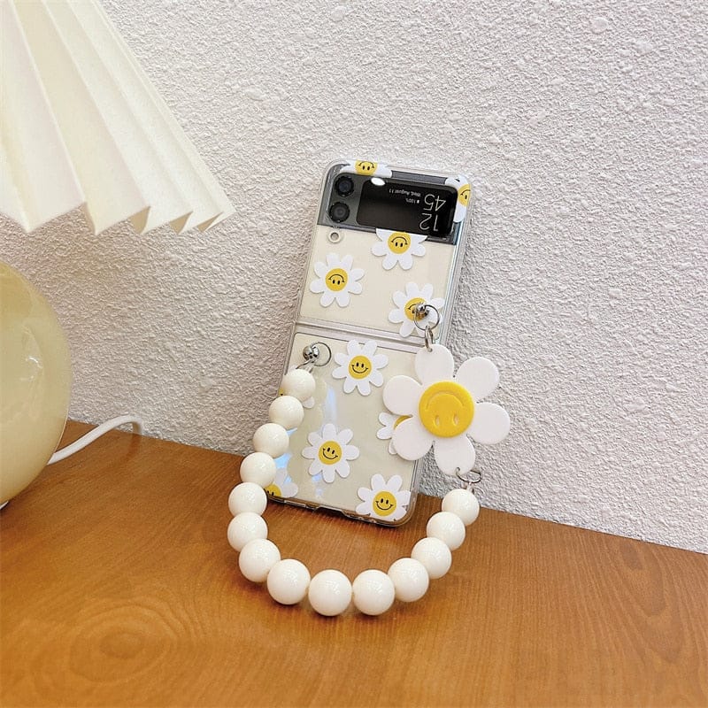 Cute Smile Sunflower Bracelet Phone Case Samsung Galaxy Z Flip 3 For Z Flip 3 Phone Cases & Covers The Kawaii Shoppu