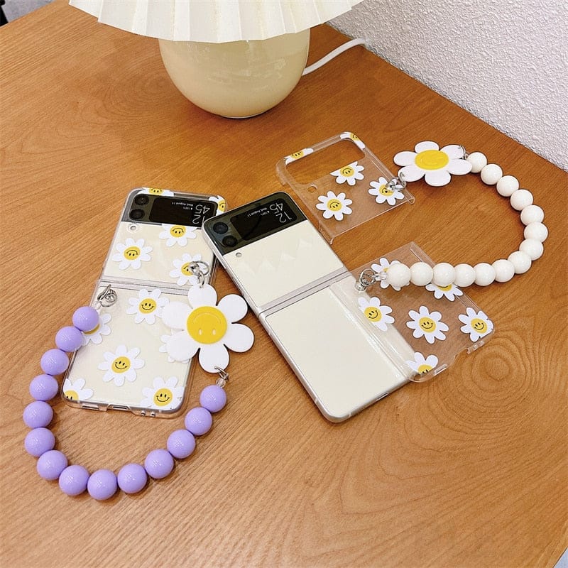 Cute Smile Sunflower Bracelet Phone Case Samsung Galaxy Z Flip 3 For Z Flip 3 Phone Cases & Covers The Kawaii Shoppu