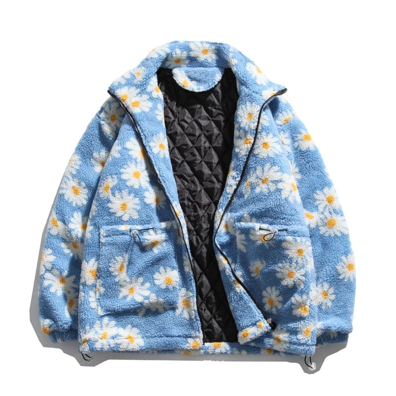 Daisy All Day Padded Jacket Blue XL Fashion The Kawaii Shoppu