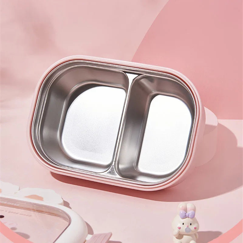 Dear Bunny Stainless Steel Insulated Lunch Bento Box Pink Lunch Box by The Kawaii Shoppu | The Kawaii Shoppu