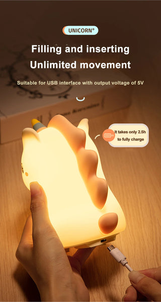 Dream Shadow Unicorn Cute LED Bedside Lamp Night Light Light by The Kawaii Shoppu | The Kawaii Shoppu