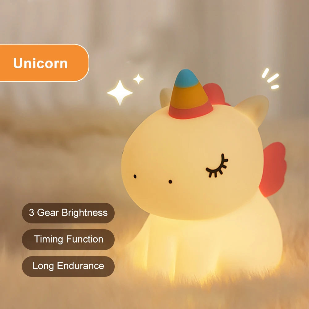 Dream Shadow Unicorn Cute LED Bedside Lamp Night Light Light by The Kawaii Shoppu | The Kawaii Shoppu