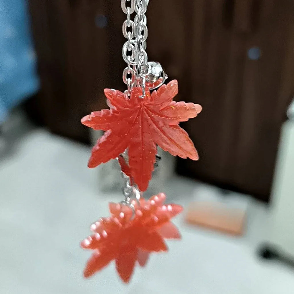 Fall Leaf Aesthetic Phone Lanyard Keychain Fall Leaf Keychain Accessories by The Kawaii Shoppu | The Kawaii Shoppu