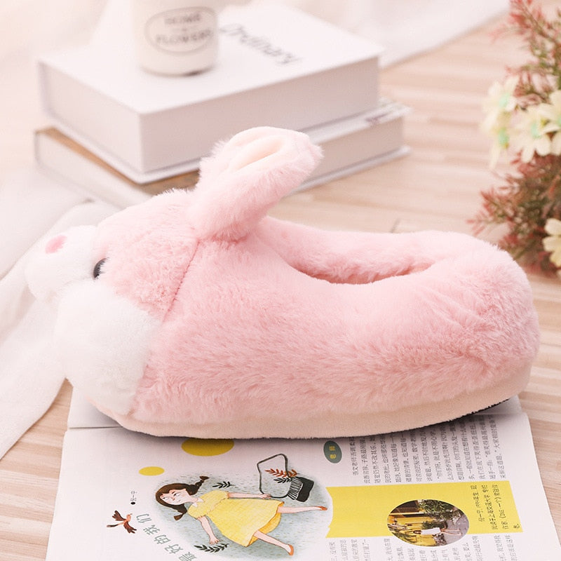 Fluffy Bunny Plush Slippers Shoe by The Kawaii Shoppu | The Kawaii Shoppu