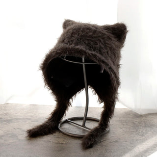 Fluffy Cat Ear Winter Hat – Faux Fur Warm Beanie