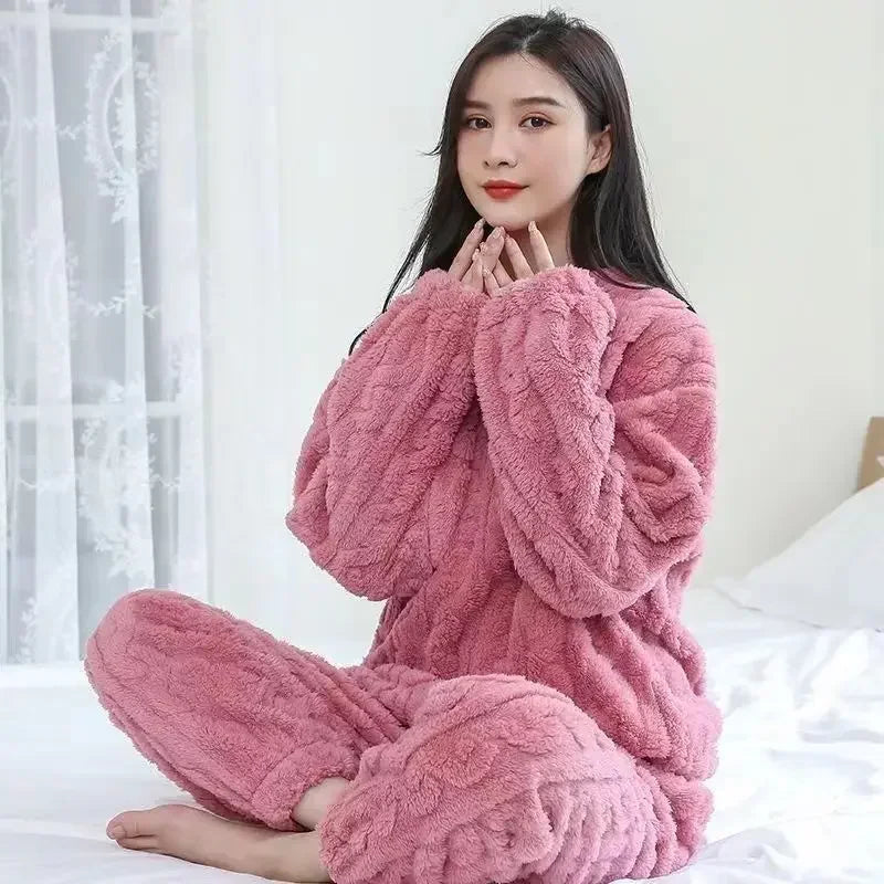 Fluffy pj set sale