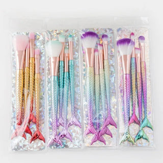 Four Piece Set Mermaid Makeup Brushes
