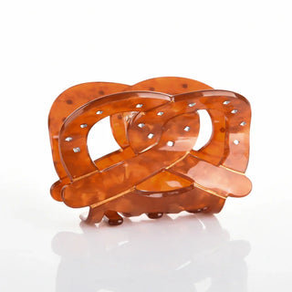 French Croissant Rhinestone Hair Claw Clip