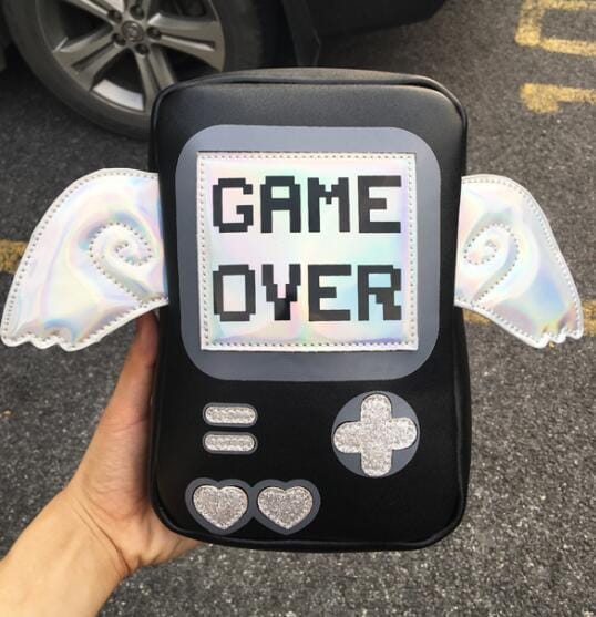 Game Over Crossbody Wings Bag black Mini(Max Length<20cm) null The Kawaii Shoppu