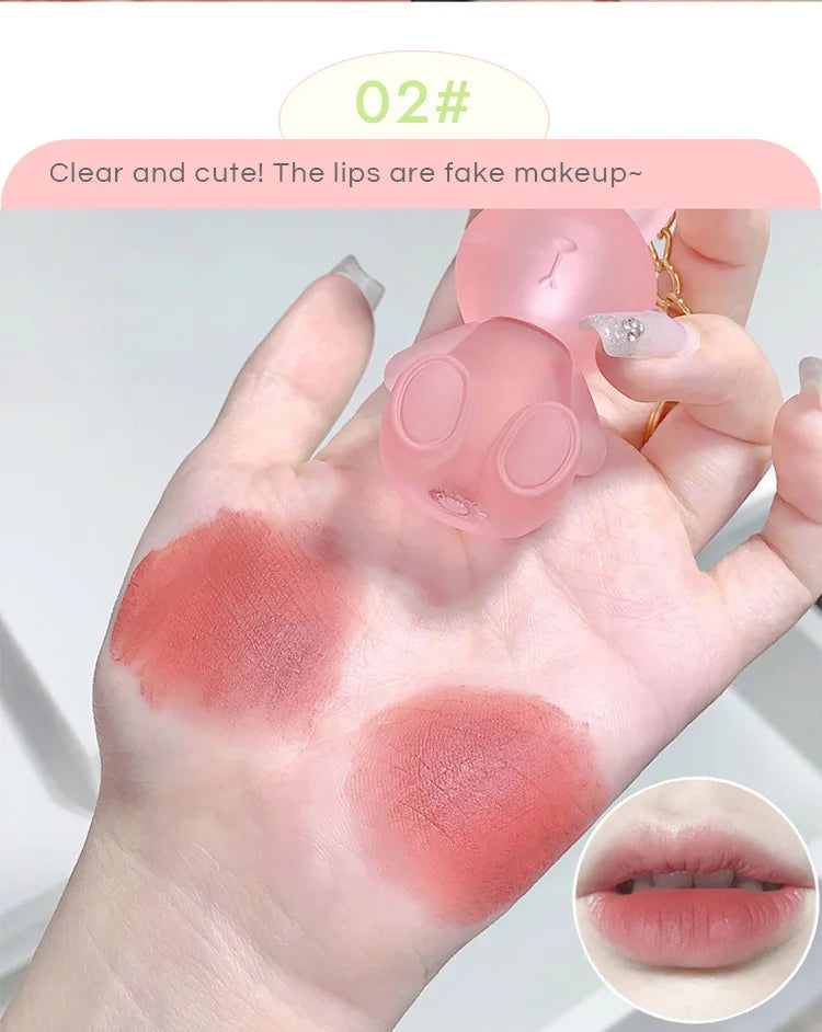 Gege Bear Frosty Bunny Lipgloss Matte Velvet Lip Clay makeup by The Kawaii Shoppu | The Kawaii Shoppu