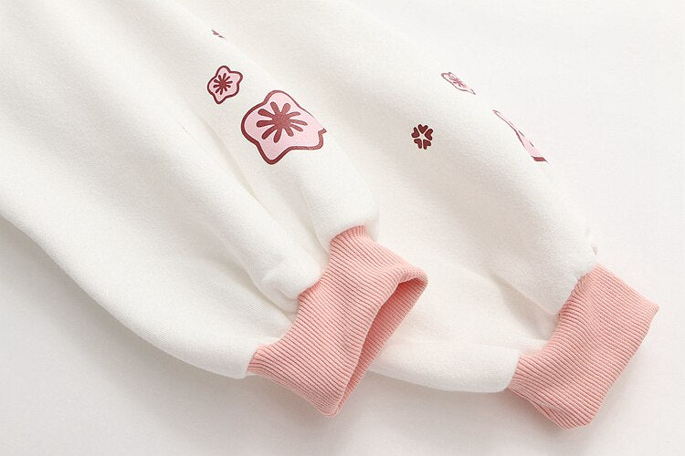 Girls Sakura Cherry Blossom Hoodie One Size Clothing and Accessories by The Kawaii Shoppu | The Kawaii Shoppu