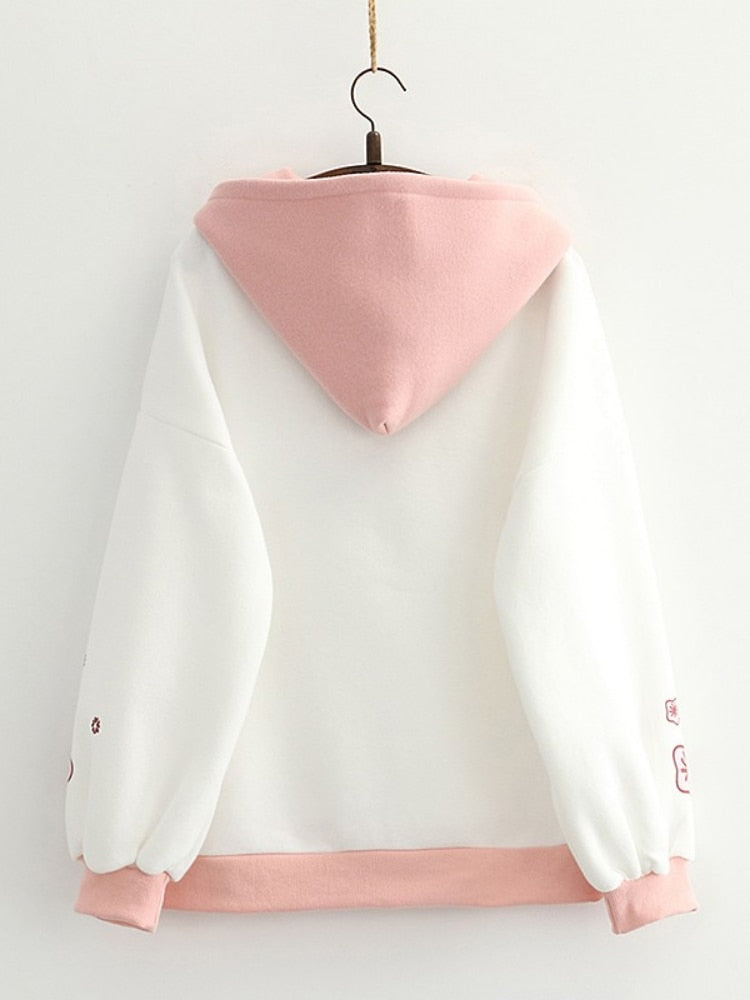 Girls Sakura Cherry Blossom Hoodie One Size Clothing and Accessories by The Kawaii Shoppu | The Kawaii Shoppu