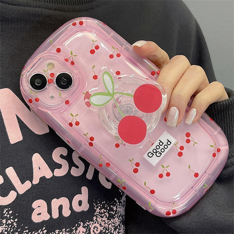 Good Cherry Bubble iPhone 7-14 Case Phone Cases & Covers by The Kawaii Shoppu | The Kawaii Shoppu