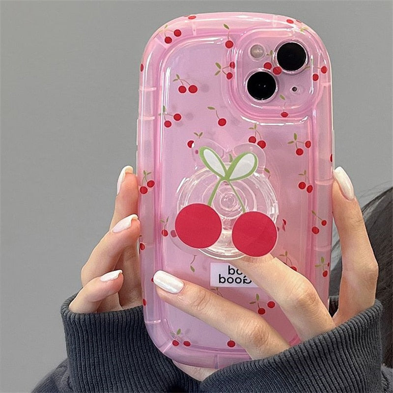 Good Cherry Bubble iPhone 7-14 Case Phone Cases & Covers by The Kawaii Shoppu | The Kawaii Shoppu