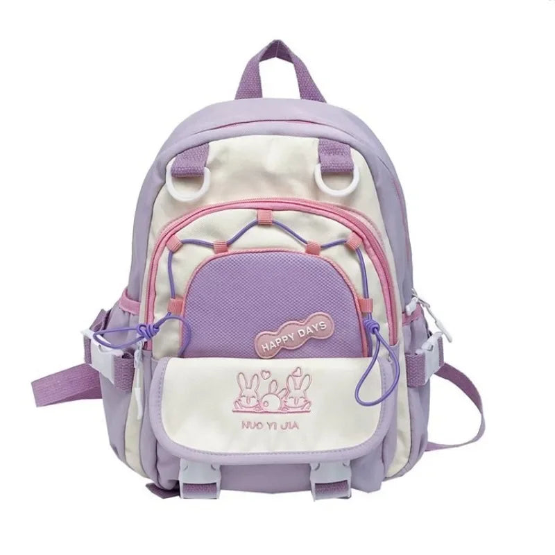 Happy Days Cute Bunny Backpack 33X29X15cm Bag by The Kawaii Shoppu | The Kawaii Shoppu