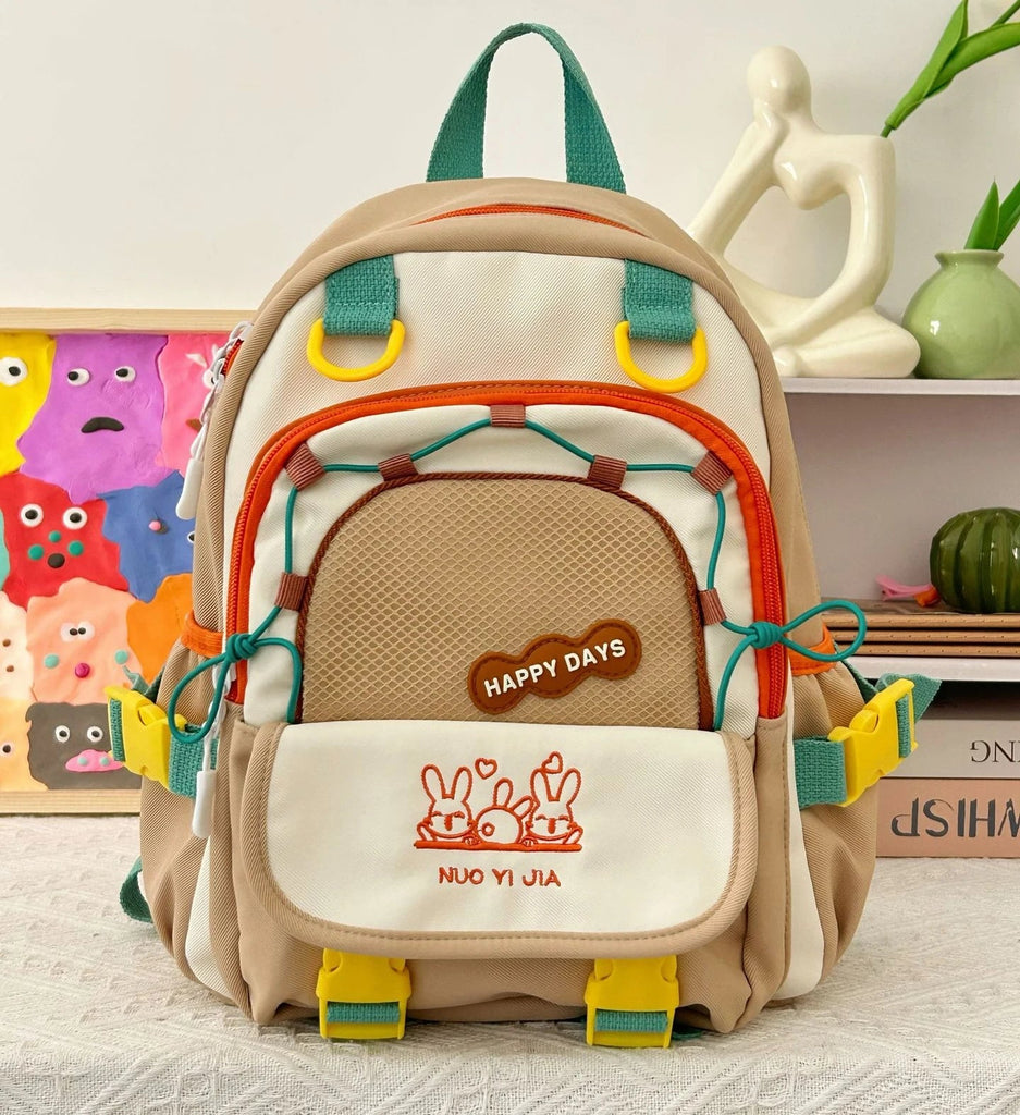 Happy Days Cute Bunny Backpack 33X29X15cm Bag by The Kawaii Shoppu | The Kawaii Shoppu