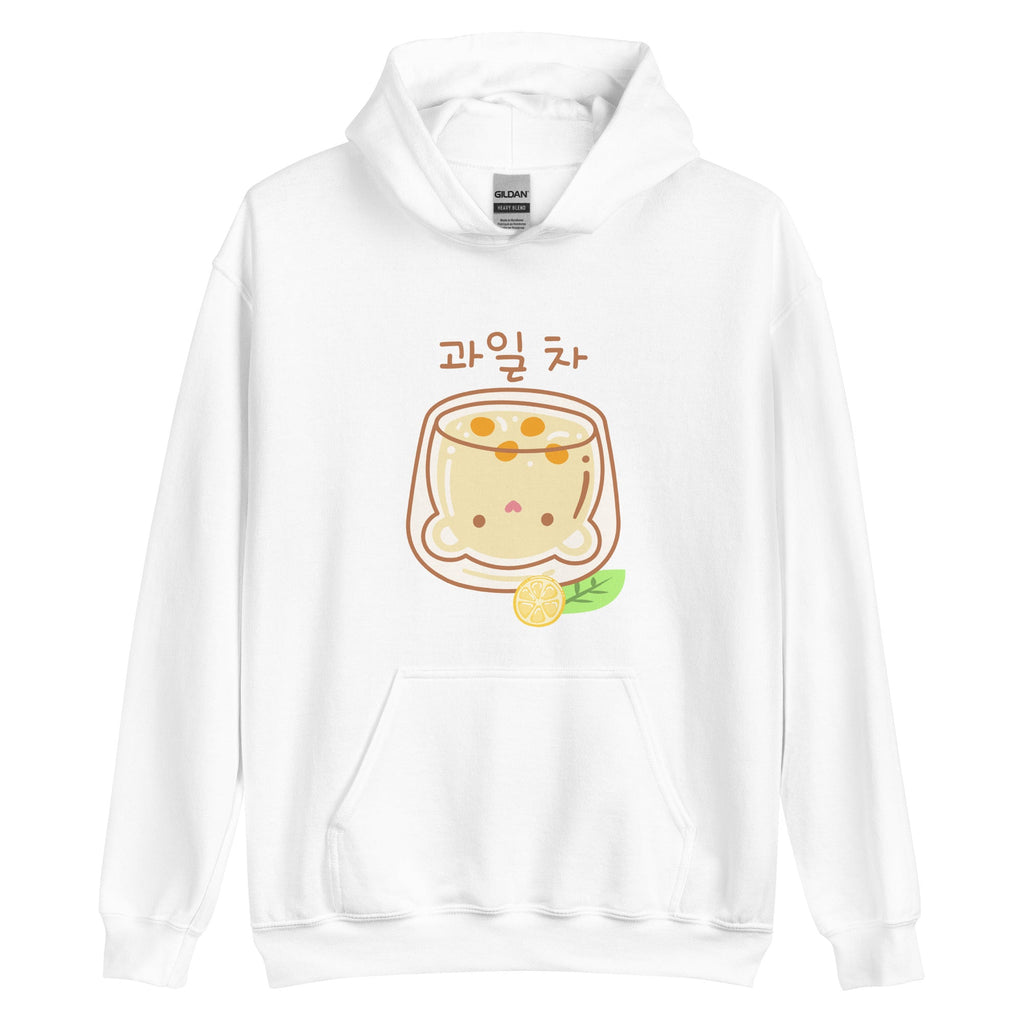 Honeydew Lemon Boba Kawaii Hoodie White S by The Kawaii Shoppu | The Kawaii Shoppu