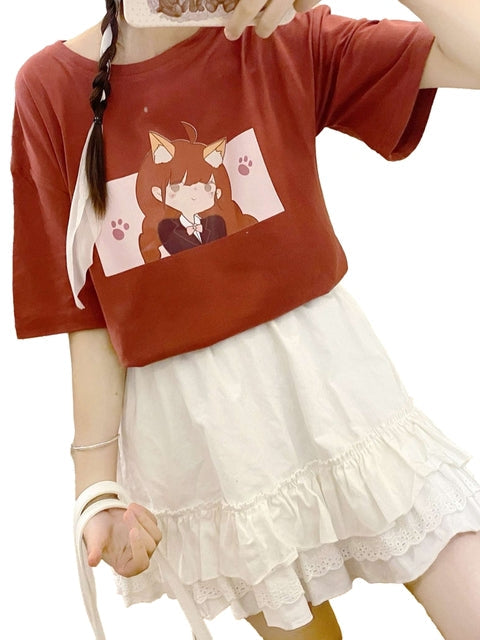 I am who I am Anime T-Shirt Red L Clothing and Accessories by The Kawaii Shoppu | The Kawaii Shoppu