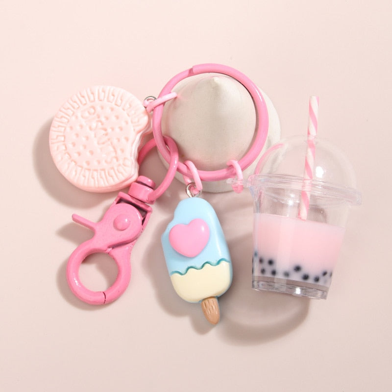 Ice-cream Bubble Tea Biscuit Keychain – The Kawaii Shoppu