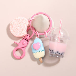 Ice-cream Bubble Tea Biscuit Keychain Key Ring by The Kawaii Shoppu | The Kawaii Shoppu