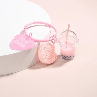 Ice-cream Bubble Tea Biscuit Keychain Key Ring by The Kawaii Shoppu | The Kawaii Shoppu