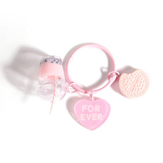 Ice-cream Bubble Tea Biscuit Keychain Key Ring by The Kawaii Shoppu | The Kawaii Shoppu