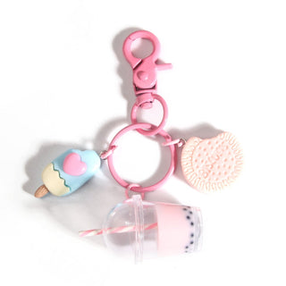 Ice-cream Bubble Tea Biscuit Keychain Key Ring by The Kawaii Shoppu | The Kawaii Shoppu