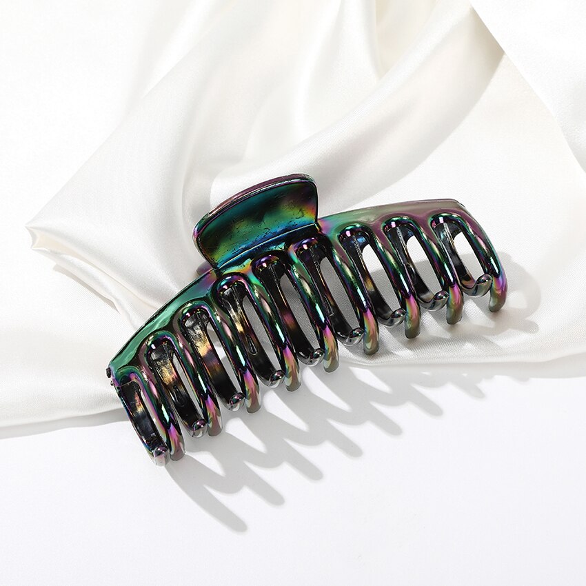 Iridescent Dreamy Acrylic Hair Claw Black - 1 Hair Accessories by The Kawaii Shoppu | The Kawaii Shoppu